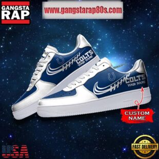 NFL Indianapolis Colts Unique Design Custom Name Air Force 1 Sneaker Shoes