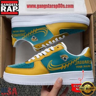 NFL Jacksonville Jaguars Unique Design Custom Name Air Force 1 Sneaker Shoes