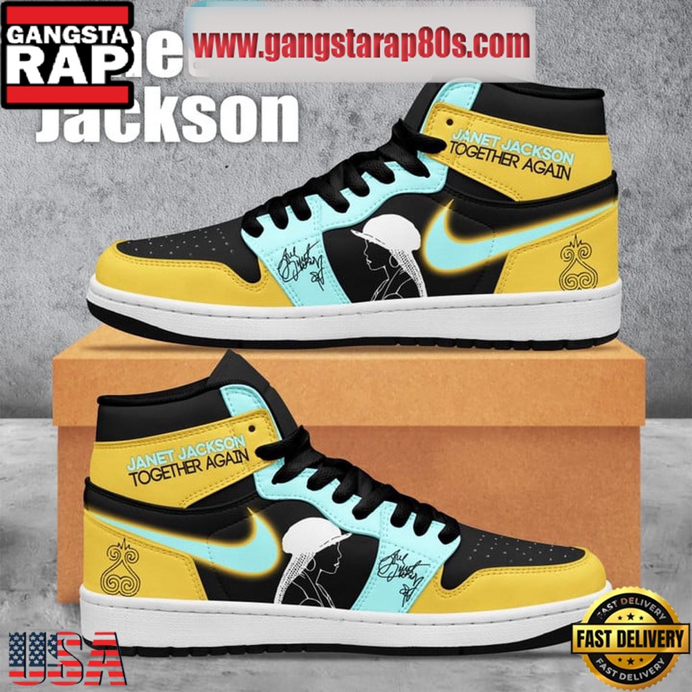 Janet Jackson Together Again Air Jordan 1 Sneakers Shoes Janet Jackson Together Again Air Jordan 1 Sneakers Shoes