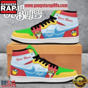 NFL Jimmy Buffet It's Summer Time Personalized Air Jordan 1 Sneakers Shoes
