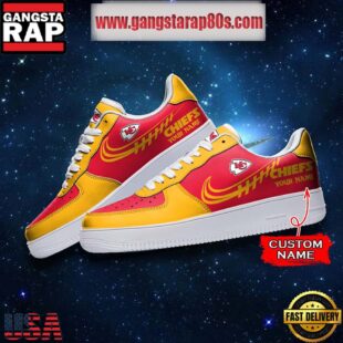 NFL Kansas City Chiefs Unique Design Custom Name Air Force 1 Sneaker Shoes