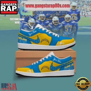 NFL Los Angeles Chargers Personalized Air Jordan 1 Sneakers Shoes