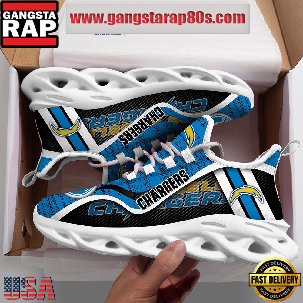 NFL Los Angeles Chargers Unique Design Max Soul Shoes Running Sneakers NFL Los Angeles Chargers Unique Design Max Soul Shoes Running Sneakers
