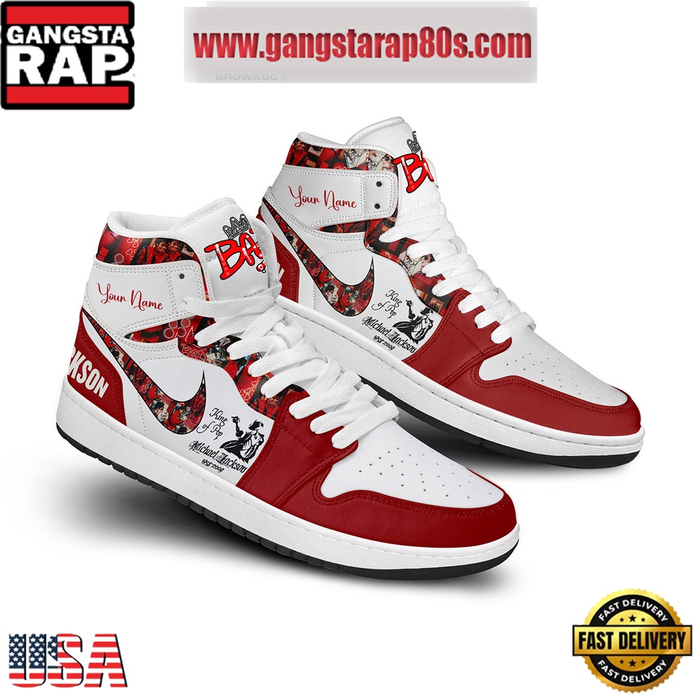 Michael Jackson Fan Love Personalized Air Jordan 1 Sneakers Shoes Michael Jackson Fan Love Personalized Air Jordan 1 Sneakers Shoes