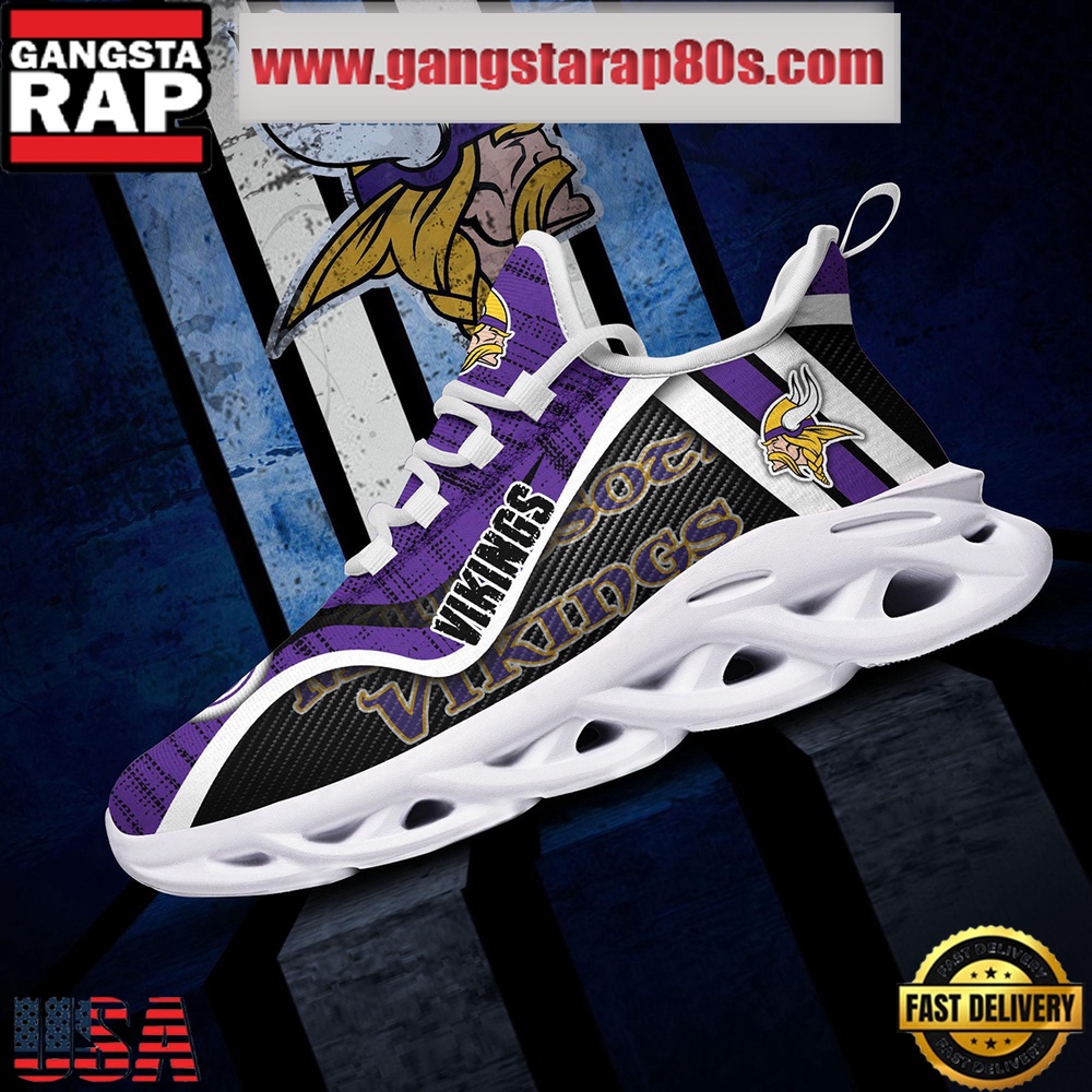 NFL Minnesota Vikings Unique Design Max Soul Shoes Running Sneakers NFL Minnesota Vikings Unique Design Max Soul Shoes Running Sneakers