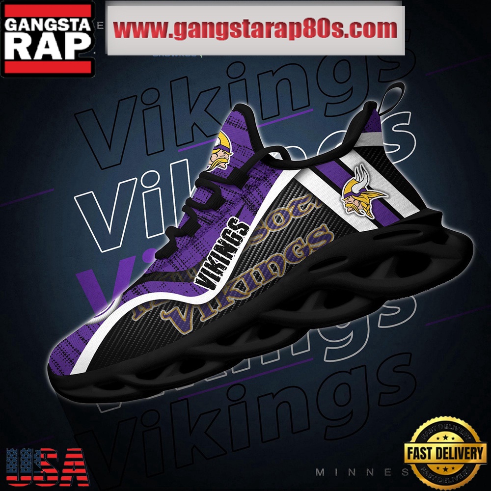 NFL Minnesota Vikings Unique Design Max Soul Shoes Running Sneakers NFL Minnesota Vikings Unique Design Max Soul Shoes Running Sneakers
