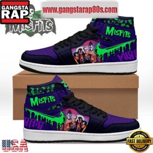 NFL Misfits Rock Band Fan Air Jordan 1 Sneakers Shoes