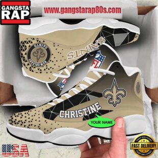 NFL New Orleans Saints Personalized Air Jordan 13 Sport Shoes