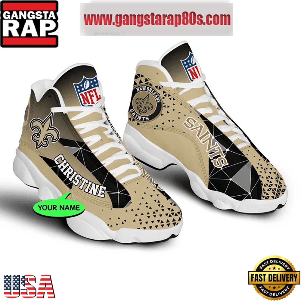 NFL New Orleans Saints Personalized Air Jordan 13 Sport Shoes NFL New Orleans Saints Personalized Air Jordan 13 Sport Shoes