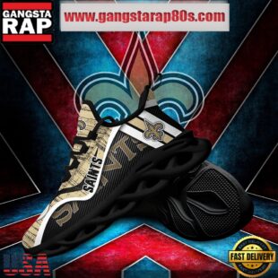 NFL New Orleans Saints Unique Design Max Soul Shoes Running Sneakers