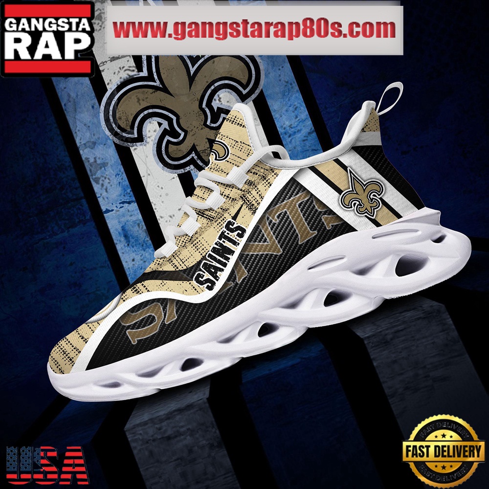 NFL New Orleans Saints Unique Design Max Soul Shoes Running Sneakers NFL New Orleans Saints Unique Design Max Soul Shoes Running Sneakers
