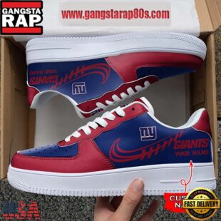 NFL New York Giants Unique Design Custom Name Air Force 1 Sneaker Shoes