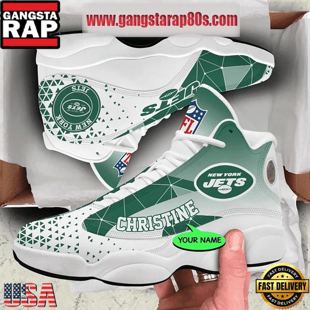 NFL New York Jets Personalized Air Jordan 13 Sport Shoes NFL New York Jets Personalized Air Jordan 13 Sport Shoes