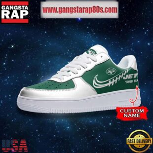 NFL New York Jets Unique Design Custom Name Air Force 1 Sneaker Shoes