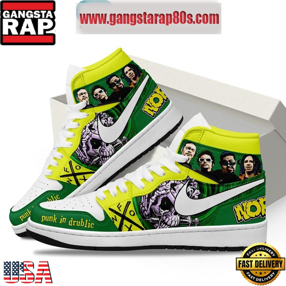 NOFX Punk Band In Drublic Air Jordan 1 Sneakers Shoes NOFX Punk Band In Drublic Air Jordan 1 Sneakers Shoes
