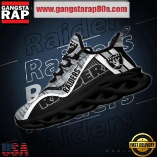 NFL Oakland Raiders Unique Design Max Soul Shoes Running Sneakers