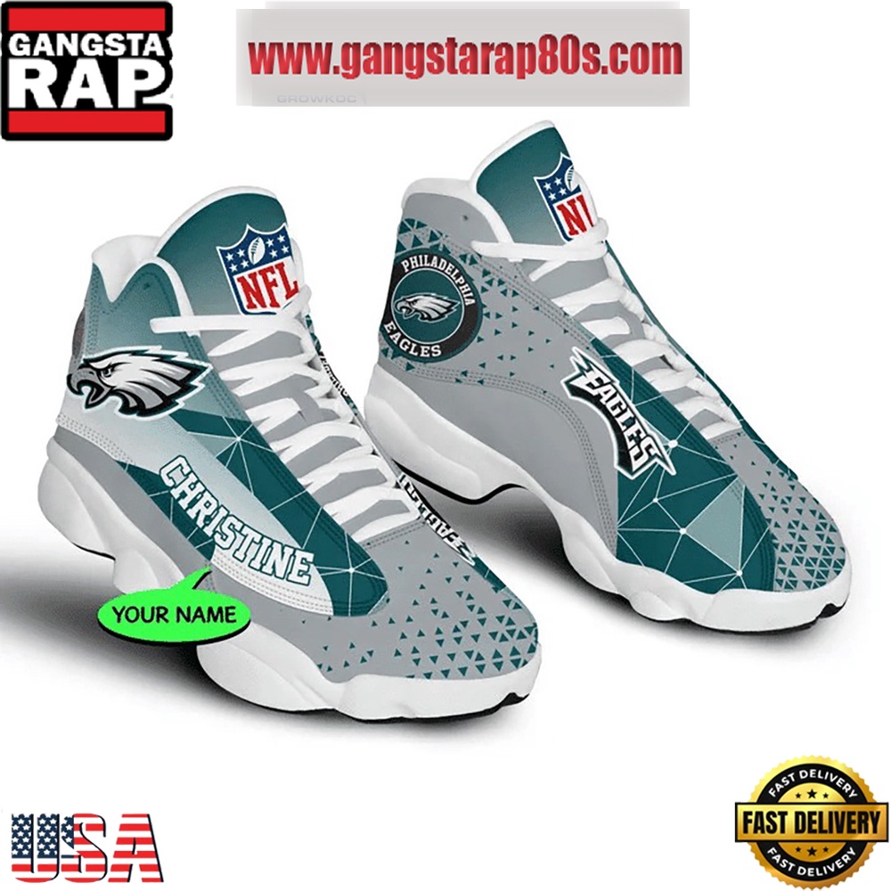 NFL Philadelphia Eagles Personalized Air Jordan 13 Sport Shoes NFL Philadelphia Eagles Personalized Air Jordan 13 Sport Shoes