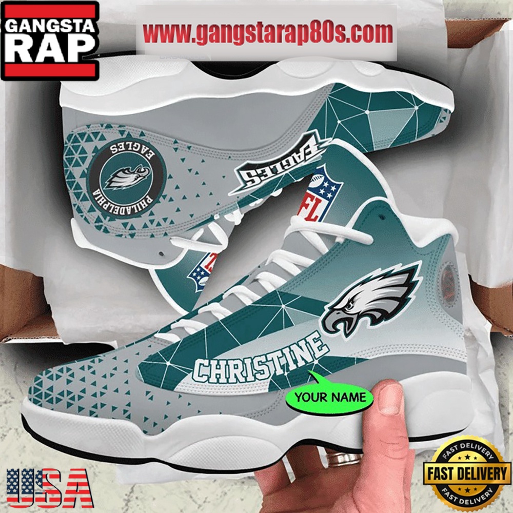 NFL Philadelphia Eagles Personalized Air Jordan 13 Sport Shoes NFL Philadelphia Eagles Personalized Air Jordan 13 Sport Shoes
