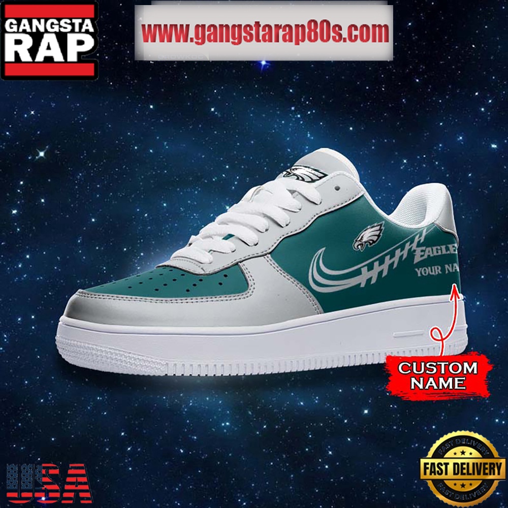 NFL Philadelphia Eagles Unique Design Custom Name Air Force 1 Sneaker Shoes NFL Philadelphia Eagles Unique Design Custom Name Air Force 1 Sneaker Shoes