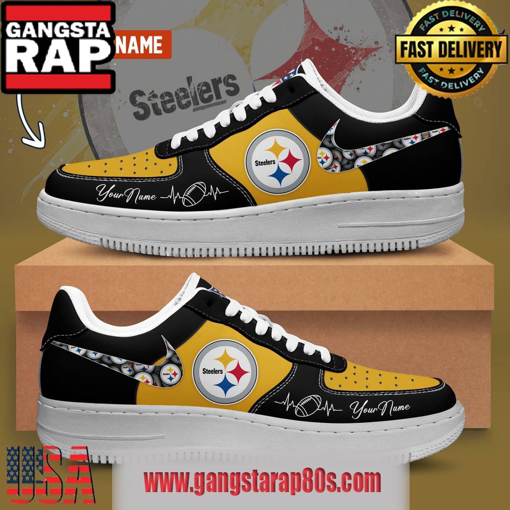 NFL Pittsburgh Steelers Custom Name Air Force 1 Running Sneakers Shoes NFL Pittsburgh Steelers Custom Name Air Force 1 Running Sneakers Shoes