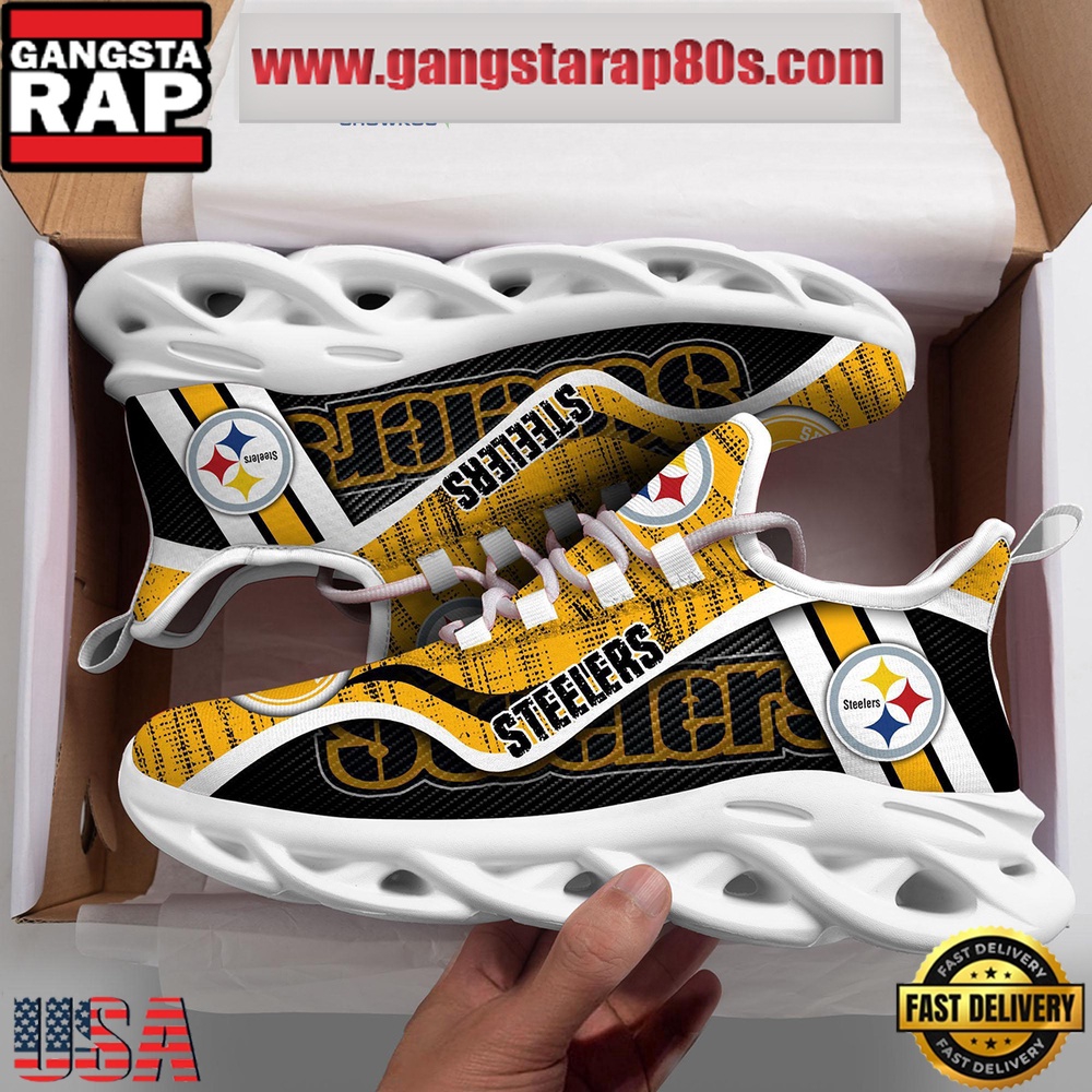NFL Pittsburgh Steelers Unique Design Max Soul Shoes Running Sneakers NFL Pittsburgh Steelers Unique Design Max Soul Shoes Running Sneakers
