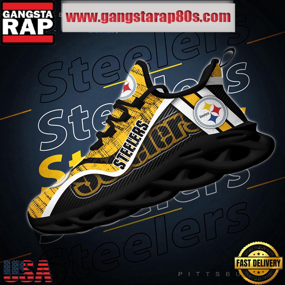 NFL Pittsburgh Steelers Unique Design Max Soul Shoes Running Sneakers NFL Pittsburgh Steelers Unique Design Max Soul Shoes Running Sneakers