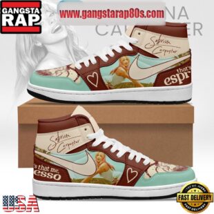 NFL Sabrina Carpenter It's Me Your Espresso Air Jordan 1 Sneakers Shoes