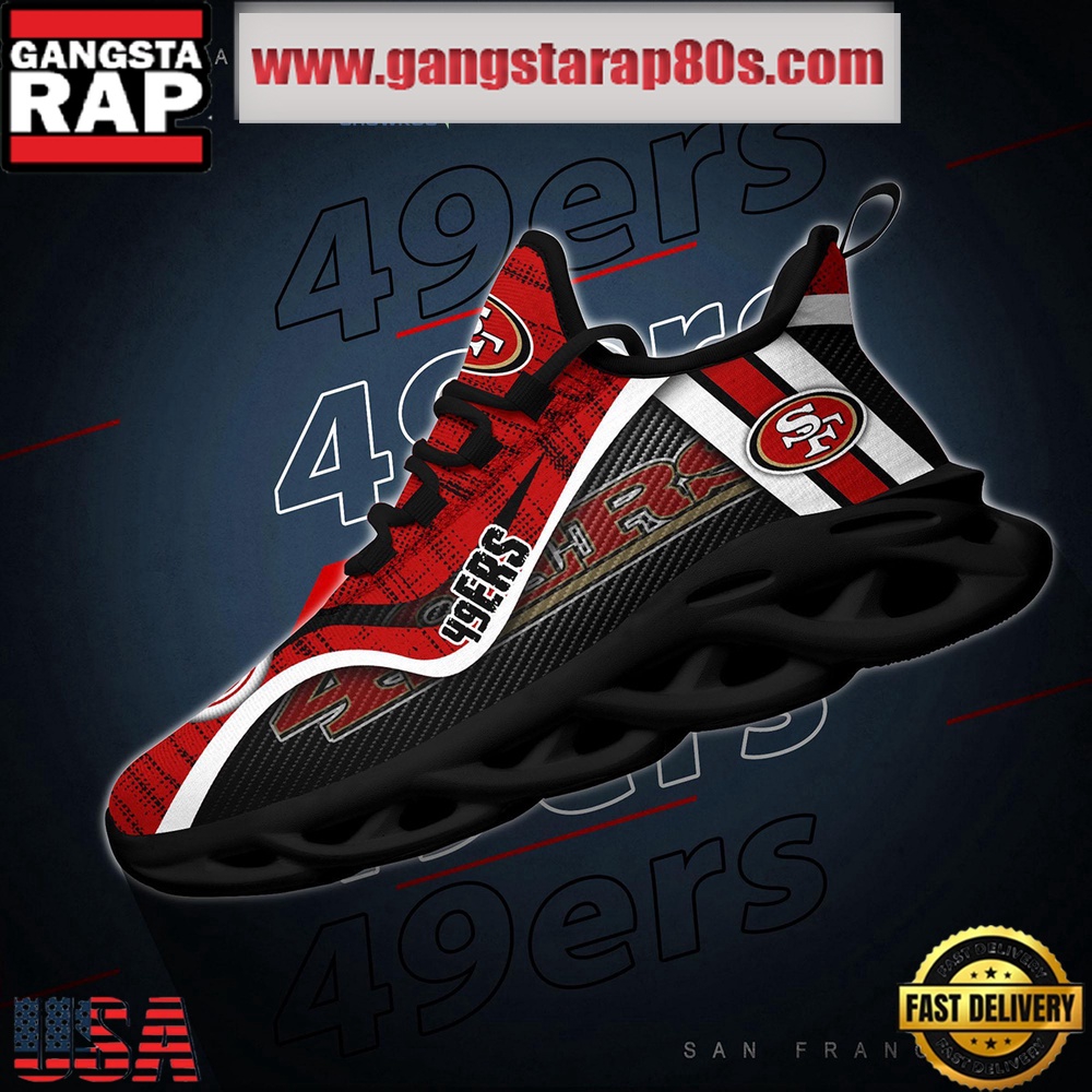 NFL San Francisco 49ers Unique Design Max Soul Shoes Running Sneakers NFL San Francisco 49ers Unique Design Max Soul Shoes Running Sneakers