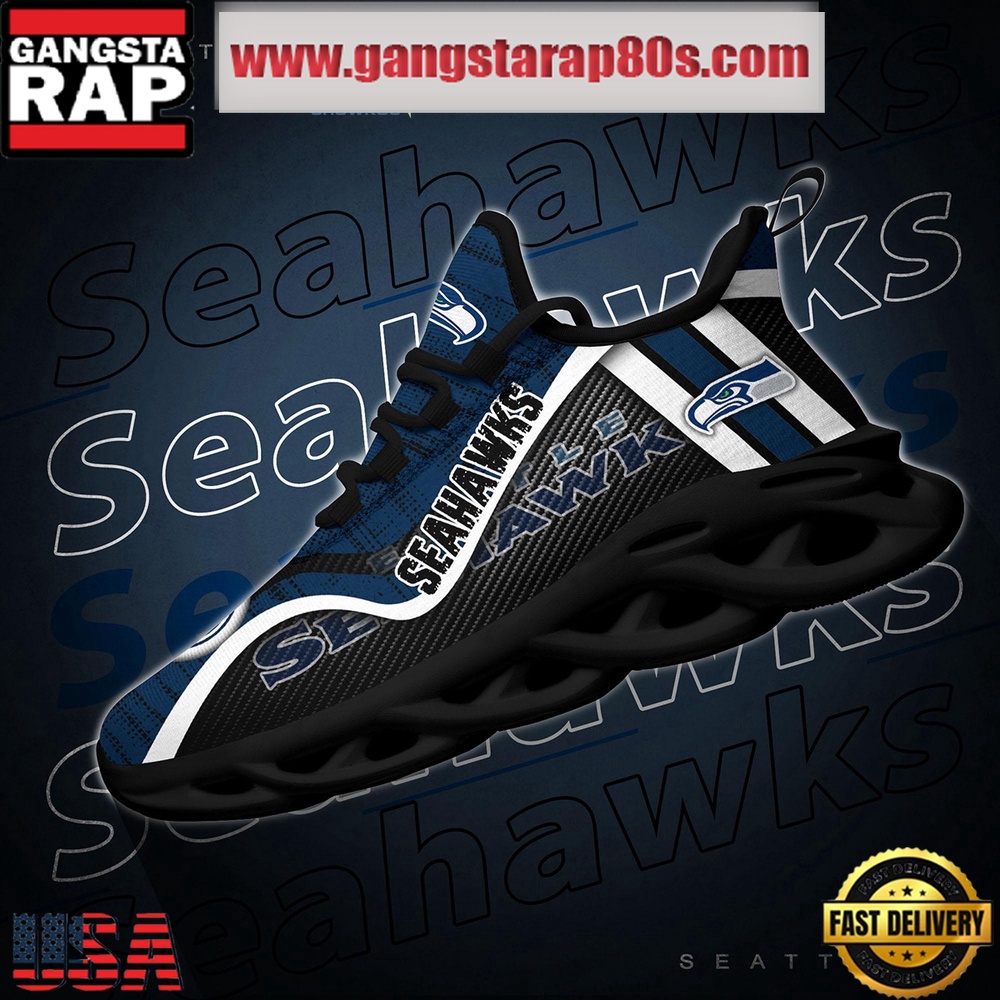 NFL Seattle Seahawks Unique Design Max Soul Shoes Running Sneakers NFL Seattle Seahawks Unique Design Max Soul Shoes Running Sneakers