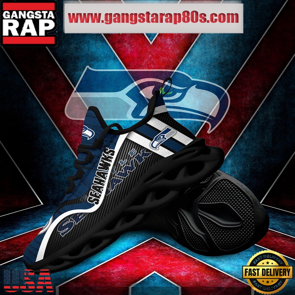 NFL Seattle Seahawks Unique Design Max Soul Shoes Running Sneakers NFL Seattle Seahawks Unique Design Max Soul Shoes Running Sneakers