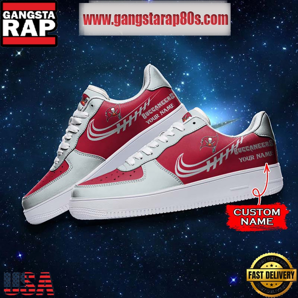 NFL Tampa Bay Buccaneers Unique Design Custom Name Air Force 1 Sneaker Shoes