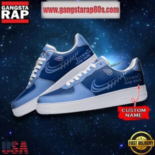 NFL Tennessee Titans Unique Design Custom Name Air Force 1 Sneaker Shoes
