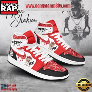 NFL Tupac Shakur Only God Can Judge Me Air Jordan 1 Sneakers Shoes White Lace