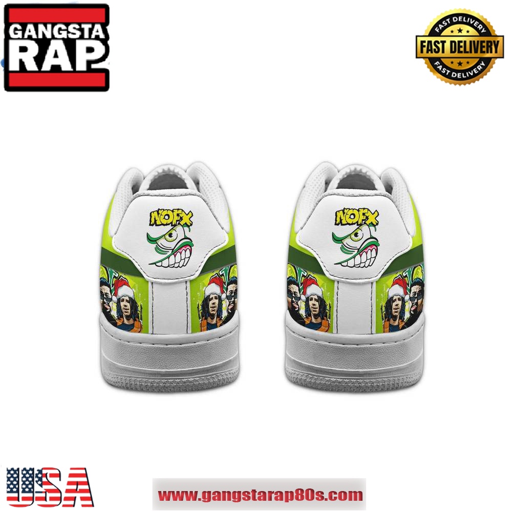 NOFX Band Christmas 2024 Limited Edition Air Force 1 Running Sneakers Shoes NOFX Band Christmas 2024 Limited Edition Air Force 1 Running Sneakers Shoes