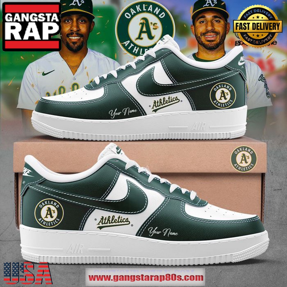 Oakland Athletics 2024 Limited Edition Air Force 1 Running Sneakers Shoes Oakland Athletics 2024 Limited Edition Air Force 1 Running Sneakers Shoes