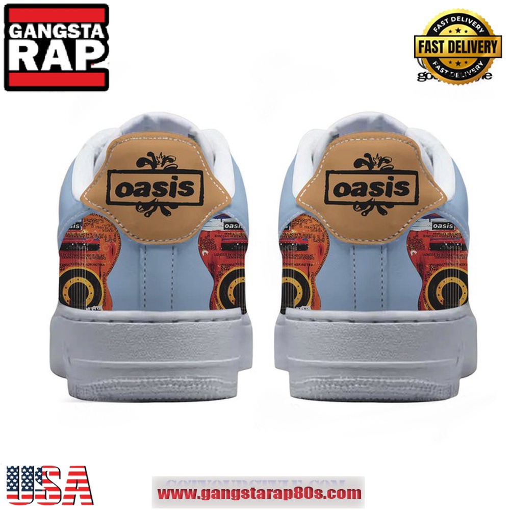 Oasis Band Definitely Maybe Limited Edition Air Force 1 Running Sneakers Shoes Oasis Band Definitely Maybe Limited Edition Air Force 1 Running Sneakers Shoes
