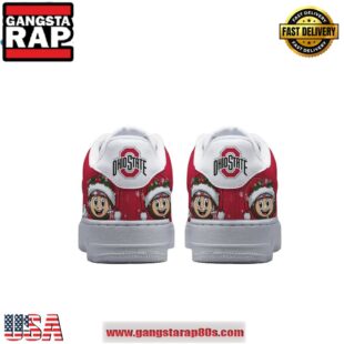 Ohio State Merry Christmas Bucks Air Force 1 Running Sneakers Shoes