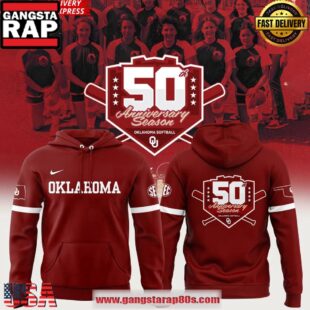 Oklahoma Sooners Softball 50th Anniversary Limited All Over Print Hoodie