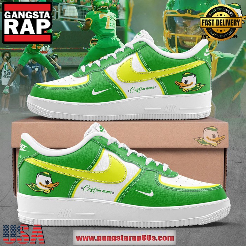 Oregon Ducks Custom Name For Fans Limited Edition Air Force 1 Running Sneakers Shoes Oregon Ducks Custom Name For Fans Limited Edition Air Force 1 Running Sneakers Shoes
