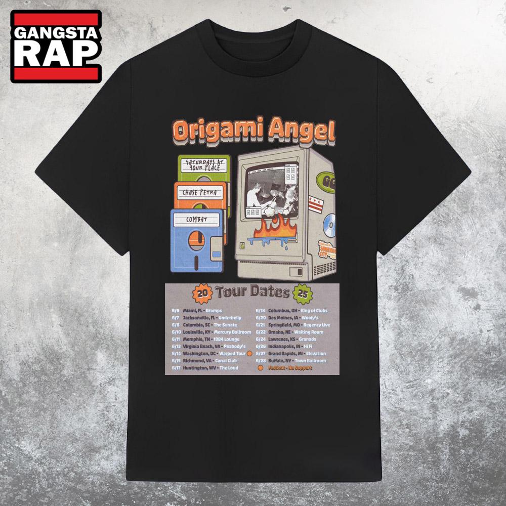 Origami Angel Tour Dates 2025 T Shirt Origami Angel Tour Dates 2025 T Shirt