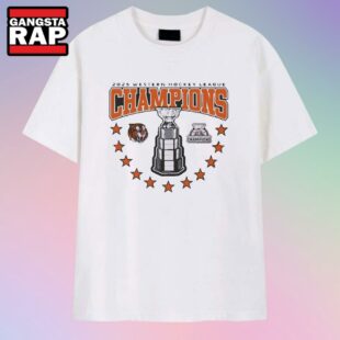 Original Medicine Hat Tigers 2025 Western Hockey League Champions Trophy T Shirt