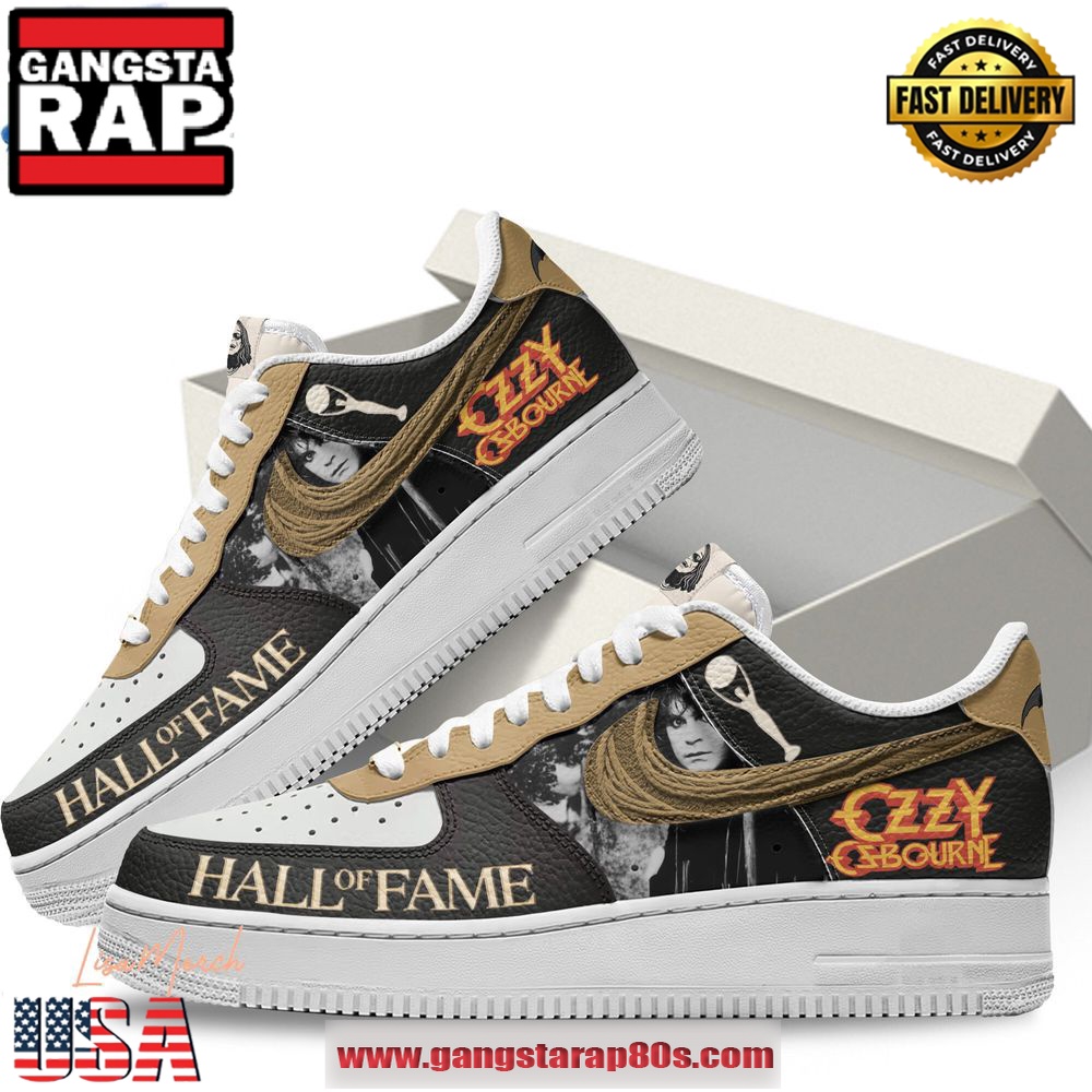 Ozzy Osbourne Hall Of Fame Air Force 1 Running Sneakers Shoes Ozzy Osbourne Hall Of Fame Air Force 1 Running Sneakers Shoes