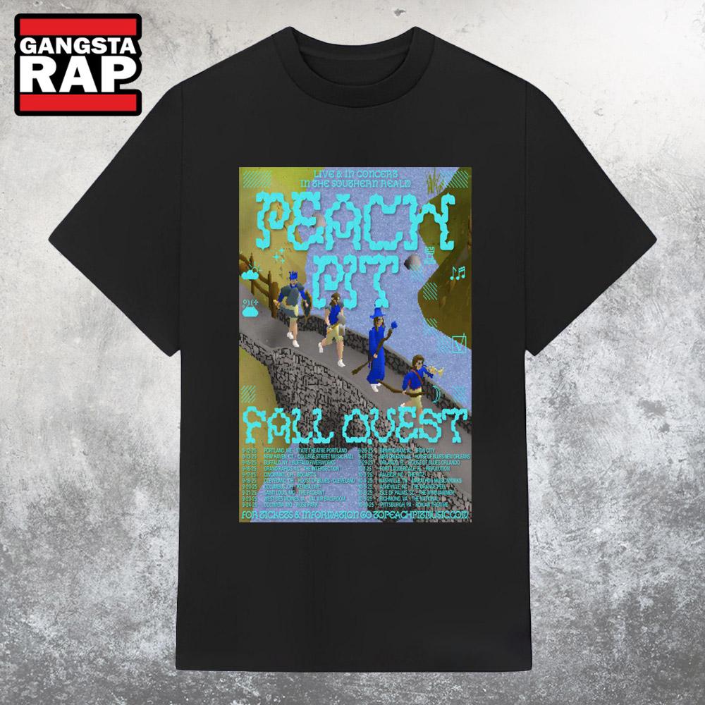 Peach Pit Fall Ovest Tour 2025 T Shirt Peach Pit Fall Ovest Tour 2025 T Shirt