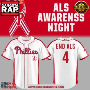Philadelphia Phillies ALS Awareness Night 2025 Baseball Jersey