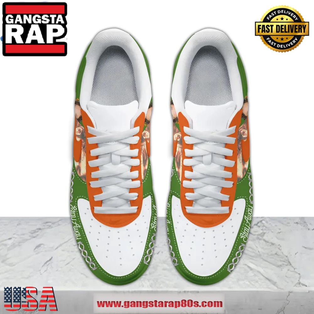 Post Malone Stay Away BIG ASS Limited Edition Air Force 1 Running Sneakers Shoes Post Malone Stay Away BIG ASS Limited Edition Air Force 1 Running Sneakers Shoes