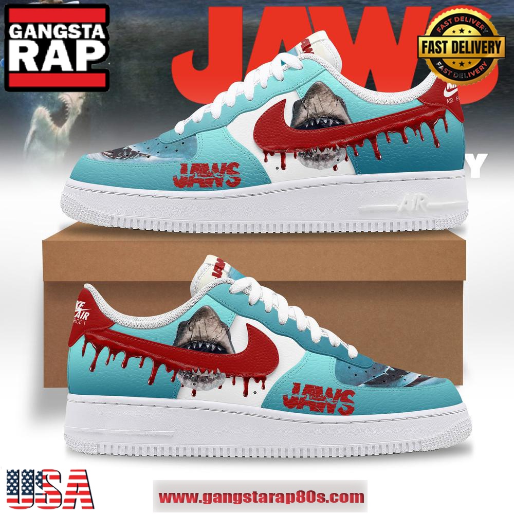 PREMIUM JAWS Anniversary Limited Edition Air Force 1 Running Sneakers Shoes PREMIUM JAWS Anniversary Limited Edition Air Force 1 Running Sneakers Shoes
