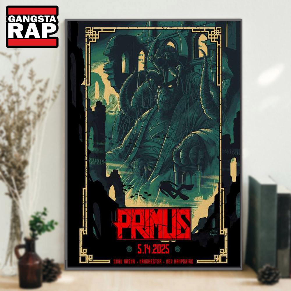 Primus SNHU Arena Manchester, NH May 14 2025 Show Poster Canvas Art Primus SNHU Arena Manchester, NH May 14 2025 Show Poster Canvas Art