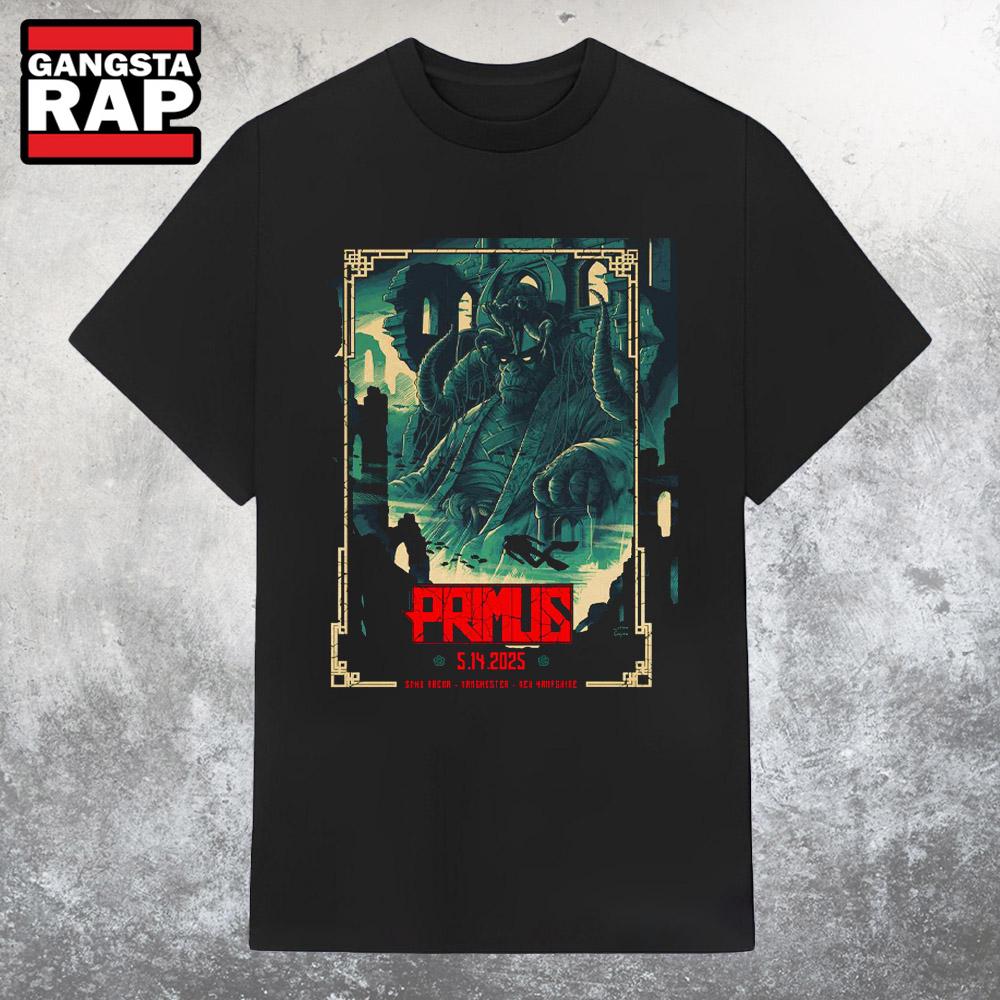 Primus SNHU Arena Manchester, NH May 14 2025 Show T Shirt Primus SNHU Arena Manchester, NH May 14 2025 Show T Shirt