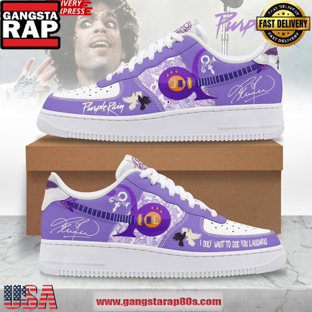 Purple Rain Tribute Limited Edition Air Force 1 Sneakers Shoes Purple Rain Tribute Limited Edition Air Force 1 Sneakers Shoes