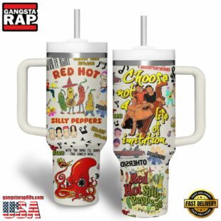 Red Hot Chili Peppers Music Custom Stanley Quencher 40oz Stainless Steel Tumbler With Handle For Fans
